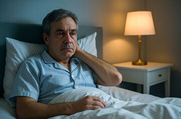 Ein Patient leidet unter Schlafstörungen, gezielte Labordiagnostik kann helfen