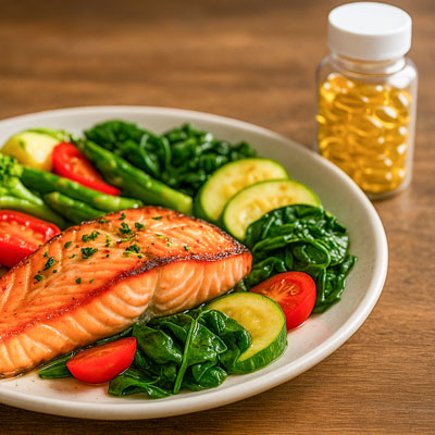 Lachs enthält Omega-3-Fettsäuren